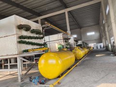 连续式废轮胎炼油设备加工过程